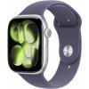 Apple Watch Series 11 GPS + Cellular 46mm Silver Aluminium Case with Purple Fog Sport Band - M/L MFCR4WF/A