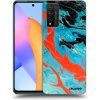Picasee silikónový prehľadný obal pre Honor 10X Lite - Blue Magma