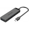 VENTION Type-C HUB 4xUSB3.0 + MicroUSB Power 0,15m (TGKBB)