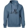 EKG volejbalistky - Oversized mikina dámská Moon - kratšia + širšia - L ( Denim )