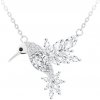 Strieborná náhrdelník Gentle Gem, kolibrík 5290 00 Preciosa