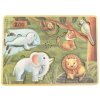 eliNeli Drevené vkladacie puzzle so zvukmi - zvieratká zo ZOO