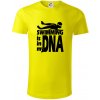 Swimming is in my DNA - Tričko z organickej bavlny - M ( Citrónová )