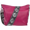 NovaKabelka.sk Prisca Fuxia Scura s prídavným popruhom V kožená talianska crossbody kabelka ružová