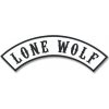 Moto nášivka Lone Wolf Rocker white - XXL na chrbát