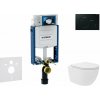 Geberit Kombifix Set predstenovej inštalácie, kompaktného klozetu Oudee Vortex a dosky softclose, tlačidlo Sigma01, čierna SANI15CA5130
