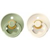 BIBS Colour cumlíky z prírodného kaučuku 2ks - Sage / Ivory - 2 (6–18 mesiacov)