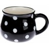 Keramický hrnček s Dots 75 ml, čierna , 75 ml