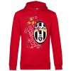 Superfutbal Mikina s kapucňou Juve Retro, červená Veľkosť: 2XL