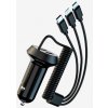 SES Double USB dvojitá nabíjačka do auta pre mobilné telefóny, tablety, navigácia a ďalšie - čierna 7745