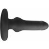 Dutý análny kolík Perfect Fit Hump Gear XL čierny, análny kolík s textúrovaným otvorom pre penis