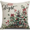Vianočná obliečka na vankúš 45 × 45 cm, vianočné stromčeky