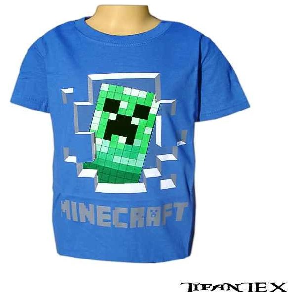 Detské tričko Minecraft Tričko detské modré