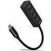 AXAGON HUE-M1C, 4x USB 3.2 Gen 1 MINI húb, kovový, kábel USB-C 20cm