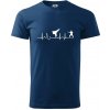 Karate EKG - Klasické pánske tričko vyššej gramáže - 2XL ( Polnočná modrá )