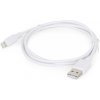 Gembird CC-USB2-AMLM-2M-W USB na prenos dát a nabíjanie Apple Lightning 8-pin, 2m, bílý