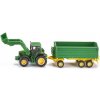 Siku Farmer Traktor John Deere s prívesom a nakladačom 1843