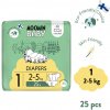 Moomin Baby 1 Newborn 2–5 kg (25 ks), eko plienky