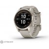 Garmin fenix 7S Pro Sapphire Solar hodinky, Soft Gold Stainless Steel, Light Sand Band