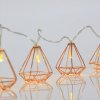 Eurolamp LED svetelná reťaz so zlatým kovovým dekorom farba teplá biela 10 ks
