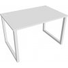 Pracovný stôl UNI O, 120x75,5x80 cm, biela/biela