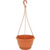 Nohel Garden kvetináč závěsný AGRO s podmiskou plastový terakota 18x11,8cm