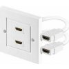 PREMIUMCORD Zásuvka HDMI v paneli 2x HDMI A - HDMI A žena/samec (kphdmz02)