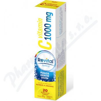 Revital vitamín C 1000 mg šumivý tbl eff s príchuťou mango a ananás 20 ks