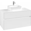 VILLEROY & BOCH Collaro závesná skrinka pod umývadlo na dosku (umývadlo v strede), 2 zásuvky, 1000 x 500 x 548 mm, White Matt, C09400MS