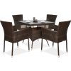 Focus Garden Focus LERIDA/LUGO 4+1 záhradná jedálenská súprava, hnedá 001252