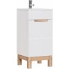 CMD Skrinka do kúpeľne BALI WHITE 823 biela/biely vysoký lesk MDF/laminát 40 cm x 84 cm x 41 cm