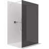 CERANO - Sprchová zástena Walk-in Onyx Duo Ľ/P - 8 mm - hranatá vzpera - chróm, grafitové sklo - 160x200 cm