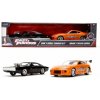 Jada Autíčka Toyota Supra a Dodge Charger 1970 Fast & Furious Twin Pack kovové s otvárateľnými dverami dĺžka 12 cm 1:32