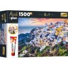 TREFL Sada 2v1 puzzle Nádherný ostrov Santorini, Grécko 1500 dielikov s lepidlom