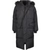 Urban Classics Ladies Oversize Faux Fur Puffer dámsky zimný kabát čierna