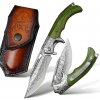 Damaškový lovecký skladací nôž HARAHU DA 31651 Zelená 9.5 cm