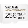SanDisk High Endurance microSDXC 256GB / C10, U3, V30 / Full HD / 4K videos / dash cams & home monitoring / + SD Adaptér (SDSQQNR-256G-GN6IA)