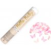 PartyDeco Vystreľovacie konfety Hello Baby - Ružové motýliky 20 cm