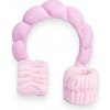 IDC Institute Kozmetická sada čelenky s náramkami - Skincare Headband and Wristband - 1 ks Farba: Ružová