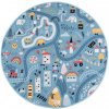Multidecor Detský koberec STELLA STREETS 120 cm modrá/mesto 508442 + záruka 3 roky zadarmo