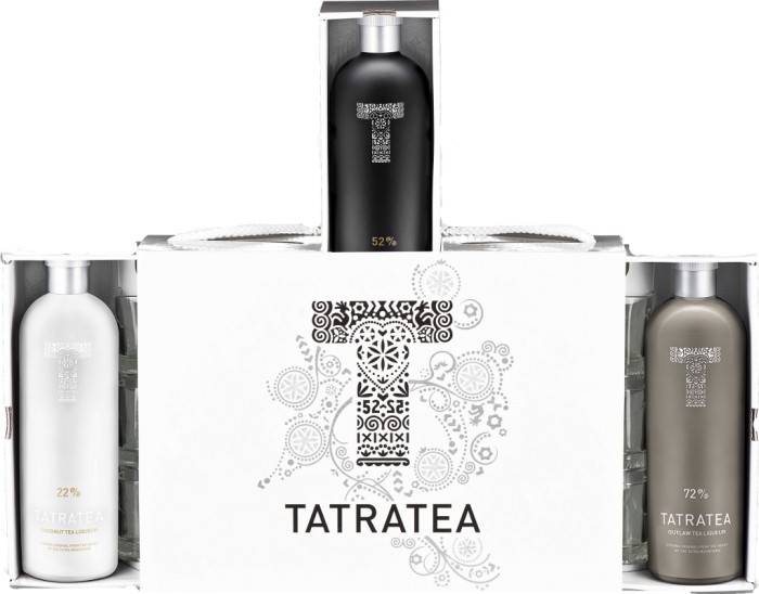 Tatratea 22%-72% 3 x 0,7 l (darčekové balenie kufrík + 6 pohárov)