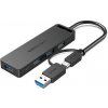 USB Hub Vention 2-in-1 USB-C/USB-A 3-Port USB 3.0 Hub (CHTBB)