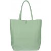 Mondo Italia Kožená shopper kabelka 396 mätová Made in Italy Mäta