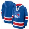 Fanatics Pánska Mikina New York Rangers Mens Laced Hockey Hoodie Velikost: S