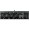 Klávesnica A4tech FX60 s bielym podsvietením USB sivá - CZ (FX60-W-GY)