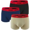HUGO - boxerky 3PACK cotton stretch modern dark & beige color combo - limitovaná fashion edícia (HUGO BOSS)-XXL (108-117 cm)