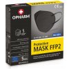Ochranné rúško Opharm FFP2, 5 kusov , sivé, vo veľkom