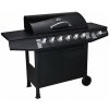 Kvalitný veľký plynový gril 6+1 s bočným varičom z Nemecka. Gril profi 6+1 čierny, 146x54x114cm.