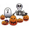 Halloweenská dekorácia Tekvica Duch Kostlivec 7 ks