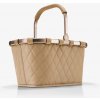 Nákupný košík Reisenthel Carrybag - 22L - béžový so zlatým rámom